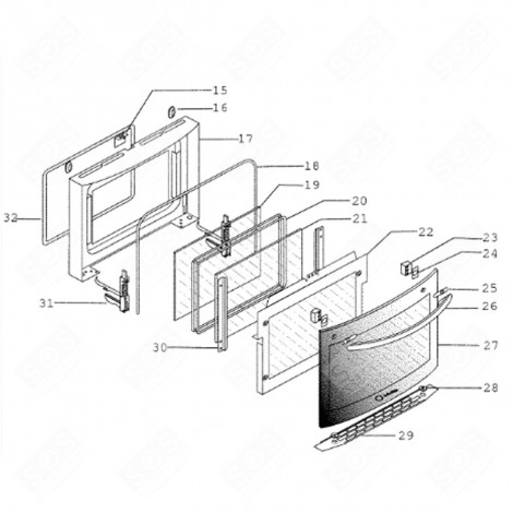 INSULATING SPACER GRID (CODE 28) GAS / ELECTRIC OVENS - C00130498