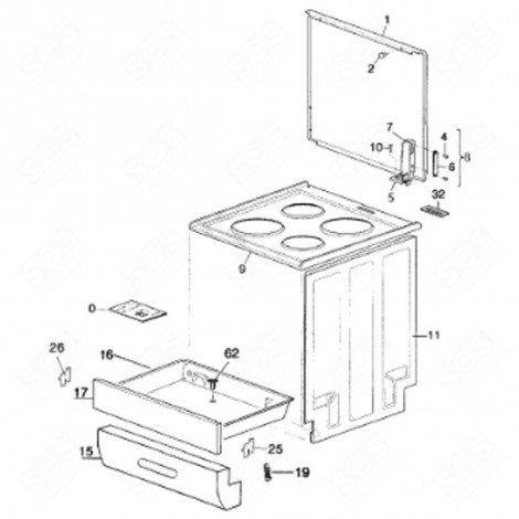 DRAWER (REFERENCE 16) GAS / ELECTRIC OVENS - 6027863056