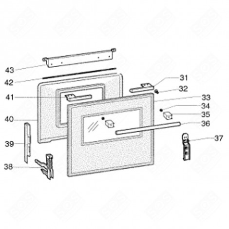 HANDLE LATCH (REFERENCE 35) GAS / ELECTRIC OVENS - C00094479