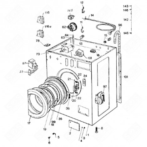 DRAIN PUMP (MARK 97) WASHING MACHINES - 55X2233