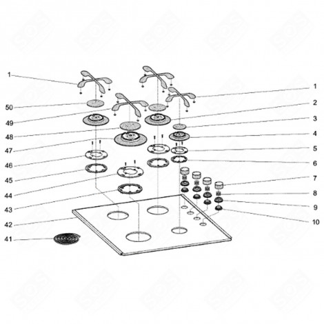 LEVER (MARK 7) ELECTRIC / GAS HOBS - 03292700000