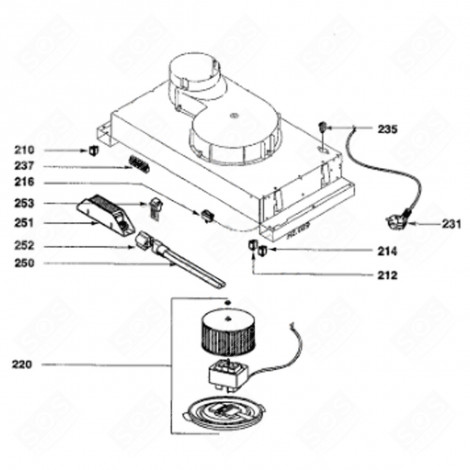 CABLE DUCT (MARK 235) EXTRACTOR HOOD - 75X2167