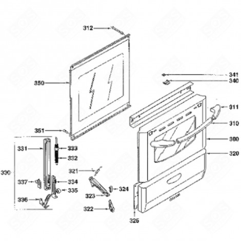 DOOR FACADE (MARK 320) GAS / ELECTRIC OVENS - 76X3462
