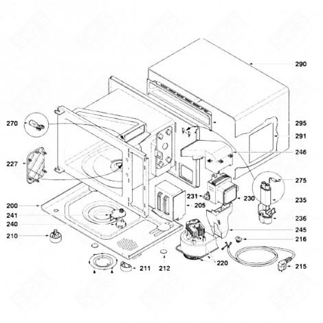 MAINS CABLE (MARK 215) MICROWAVE OVENS - 78X2953