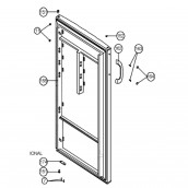 Refrigerator door complete (reference number 155)