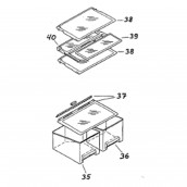 Half shelf, glass shelf (mark 39)