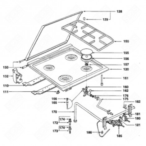 BUTANE/PROPANE GAS INJECTOR SET (MARK 160) GAS / ELECTRIC OVENS - 76X6389