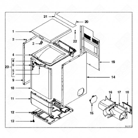 PLINTH (REFERENCE 17) TUMBLE DRYER - 57X1599