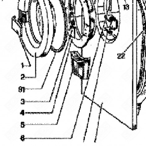 HINGE AXLE (MARK 6) TUMBLE DRYER - 95X8823