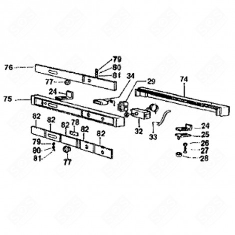 RED CABOCHON (ID 81) REFRIGERATOR, FREEZER - 45X0706