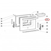 Outer glass (reference 22) 494X413 mm