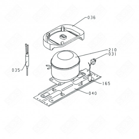 DEFROSTING TANK MARK 36 REFRIGERATOR, FREEZER - AS0029945
