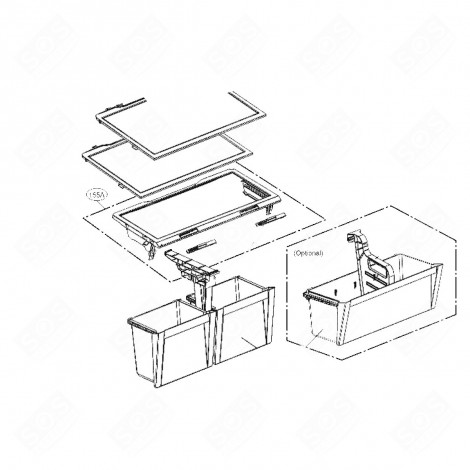 VEGETABLE DRAWER LID (REF.155A) REFRIGERATOR, FREEZER - ACQ85641704