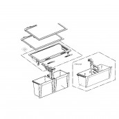 Vegetable drawer lid (ref.155A)