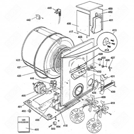 BEARING (REFERENCE 424) TUMBLE DRYER - 43572