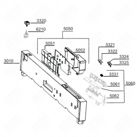 PANEL STRIP (REF. 3010) DISHWASHER - 1780271800