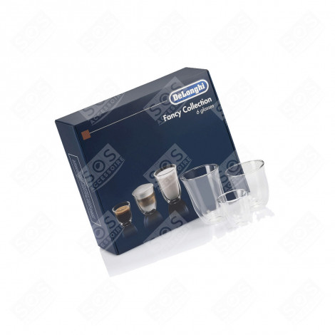 6 TRANSPARENT THERMAL GLASSES COFFEE MAKER, ESPRESSO - 5513296671, 5513284451