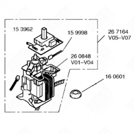 MOTOR (REFERENCE 260848) FOOD PROCESSOR - 00260848