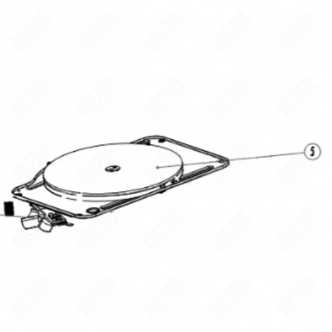 LARGE BURNER 280 MM RIGHT KIT ELECTRIC / GAS HOBS - CU000056