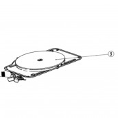 Large burner 280 mm right kit