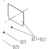 Inner glass + Latch (reference b13 + b17)