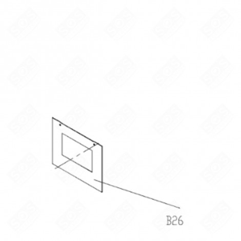 OUTER GLASS (REFERENCE 26) GAS / ELECTRIC OVENS - CU000808