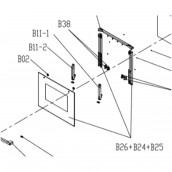 Outer glass + Profiles b26 + b24 + b25)