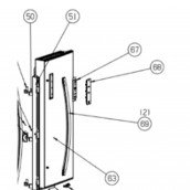 Right refrigerator door (mark 63)