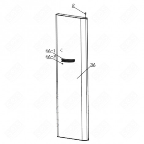 REFRIGERATOR DOOR (MARK 3A) REFRIGERATOR, FREEZER - FR001711