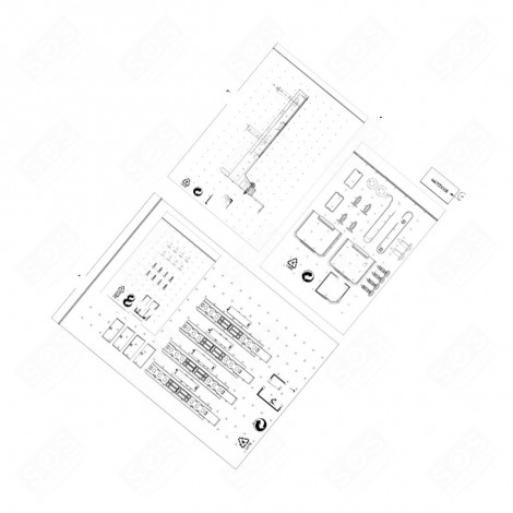 KIT COMPLET INSTALLATION FACADE REFRIGERATOR, FREEZER - 4669070100