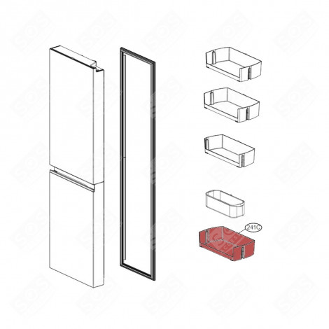 LOWER BALCONY (REFERENCE 241C) 413X203X106 MM REFRIGERATOR, FREEZER - MAN64890001