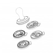 Mould for 4 + Cookie cutter