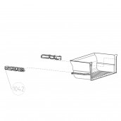 Vegetable drawer rail (mark 1042)
