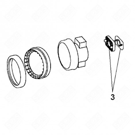 MOTOR COLLECTOR CAP (REFERENCE 3) VACUUM CLEANER  - 49019655