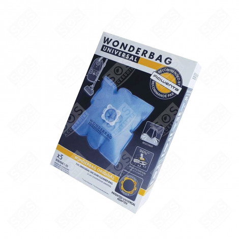 Box of 5 WONDERBAG microfibre bags ROWENTA MOULINEX CALOR WB406120
