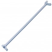 Rear trim for glass shelf