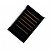 Glass door with stainless steel frame