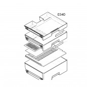 Upper drawer reference 0340 (freezer part)