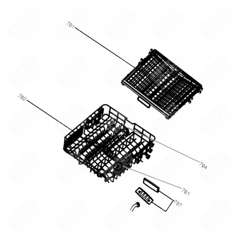 PLATEAU À COUVERT ASSEMBLÉ DISHWASHER - 1062864, 34421629