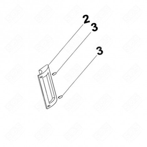 OVAL HANDLE SCREW COVER (MARK 3) REFRIGERATOR, FREEZER - 1059522, 50040115