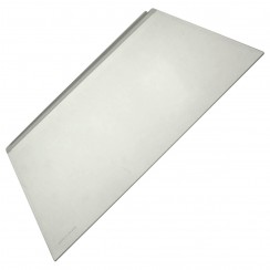 Glass shelf with trim