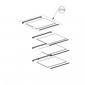 Shelf, original glass shelf (marker 37th)