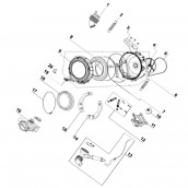 Door hinge (reference 17)