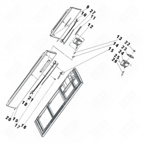 ASSEMBLED WATER DISTRIBUTOR (REFERENCE NO. 12) REFRIGERATOR, FREEZER - 1072323, 12040839