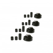 Set of 4 universal black knobs