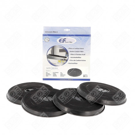 SET OF 4 CARBON FILTERS TYPE E233 FAC519 EFF57 235X20 MM EXTRACTOR HOOD - 5403003 481281718534