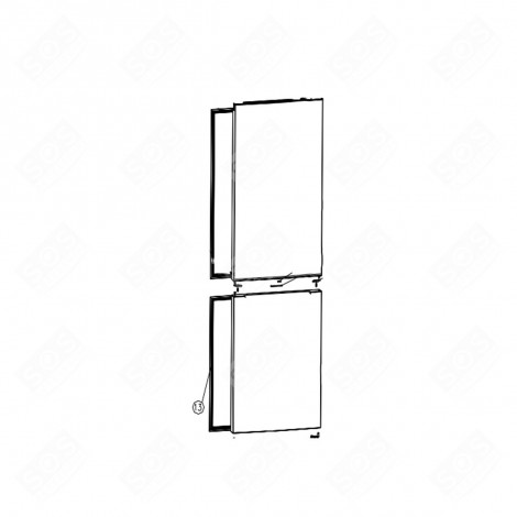 DOOR SEAL (FREEZER PART) MARK 13 REFRIGERATOR, FREEZER - 0530053322, 49073374