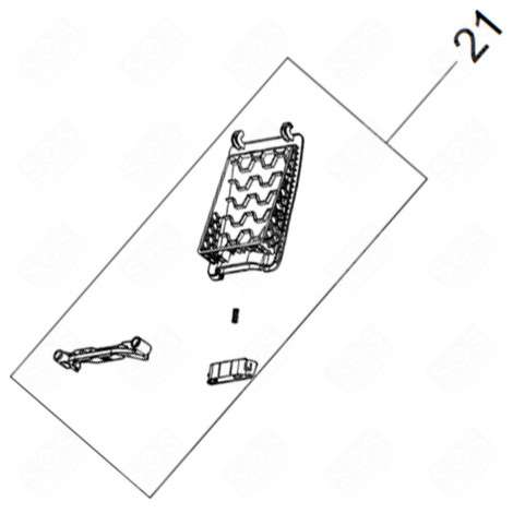 FILTER CHIMNEY COVER (REFERENCE NO. 21) OF THE ORIGINAL VACUUM CLEANER  - 140216453013