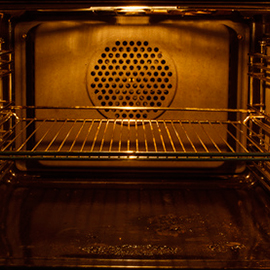 Something in the oven is obstructing the door