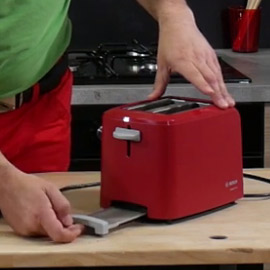 A lack of maintenance of the toaster
